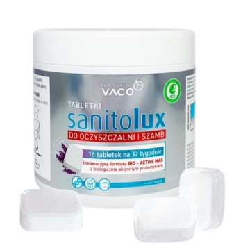32 новых бактерии для септиков Sanitolux VACO Таблетки для септиков
