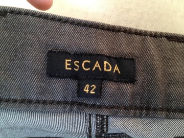 ESCADA - luksusowe SPODNIE modne PROSTE - 42 (XL)-
