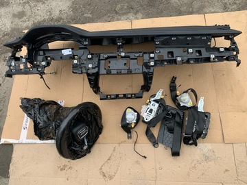 AUDI Q7 II Q8 S-LINE 4M8 4M KONSOLA BIAŁA NIĆ+ZESTAW (jeden airbag w desce)