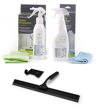 RADAWAY GLASS CLEANER + GLASS PROTECTOR + ŚCIĄGACZKA CZARNA