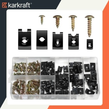 МОНТАЖНЫЕ ПЛАСТИНЫ ВИНТЫ КОРПУС ШАЙБЫ БАМПЕР БОЛЬШОЙ НАБОР 170ШТ