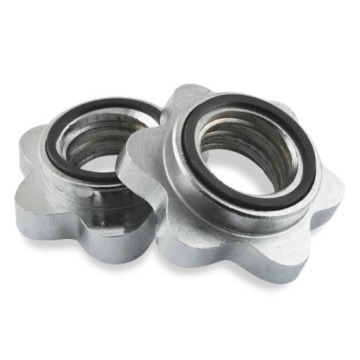 Гриф с прямой резьбой, хромированный + зажимы HMS