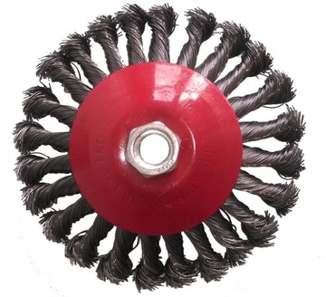 Szczotka druciana boczna pleciona 125mm M14 stal