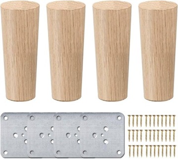 NOGI NÓŻKI MEBLOWE DREWNIANE 12 cm 4 SZTUKI
