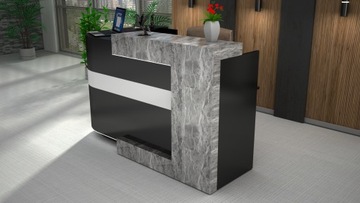 Стойка ресепшн R119, светодиодная подсветка, 150x100см