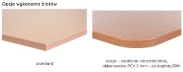 Stół przedszkolny Bambino prostokątny wielorozmiarowy 1-4 1300x650