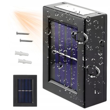 KINKIET SOLARNY ZEWNĘTRZNY LAMPA LED ŚCIENNA