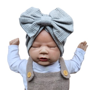 Czapka bawełniana turban kokarda 34-38cm