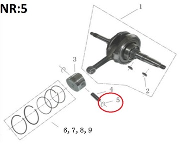 ПОРШНЕВОЙ ПАЛЬЦЕВ SECURITY Quad Linhai M150cc