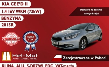 Kia Ceed II Hatchback 5d Facelifting 1.4 DOHC 100KM 2015 Kia Ceed II 2015, Klima, Alu, zarejestrowany w Polsce, VAT-marza 1.4, zdjęcie 2