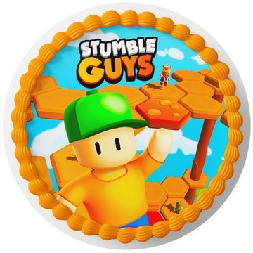 Opłatek na tort STUMBLE GUYS tekst imię GRATIS