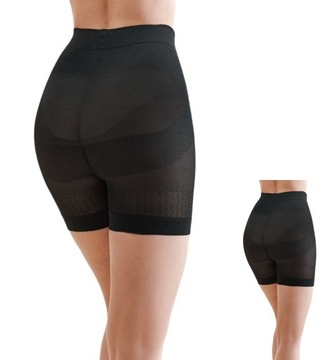 Majtki szorty przeciw otarciom ud gabriella z push up 987 5 / XL czarny