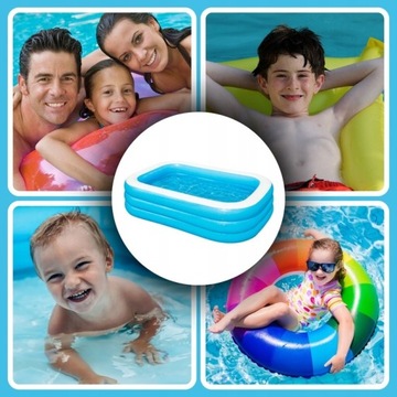 Надувного садового бассейна Большой семейный прямоугольный для сада xxl 185 x 130 см.