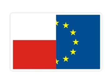 Naklejka na auto FLAGA Polski Unii Europejskiej 19