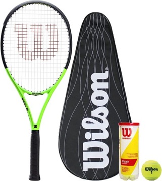 Wilson Blade Tour XP 103 Zielona Rakieta Tenisowa z Osłoną i 3 Piłkami