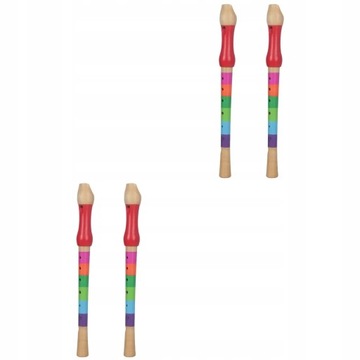 4 szt. 8-otworowy drewniany flet sopranowy Descant