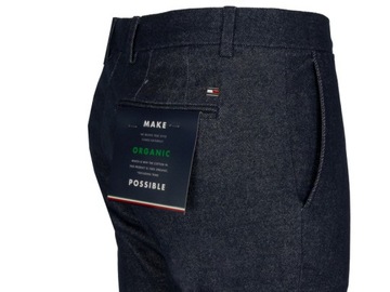 TOMMY HILFIGER spodnie męskie chinos granat, 32/34