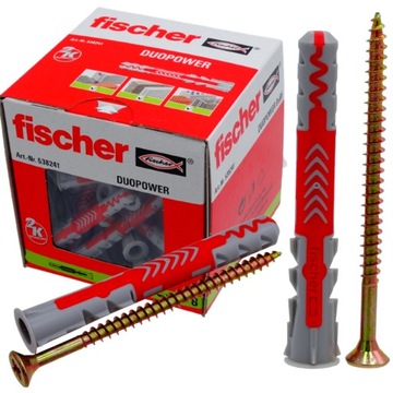 FISCHER kołki kołek duopower 6x50 + wkręty 100szt.
