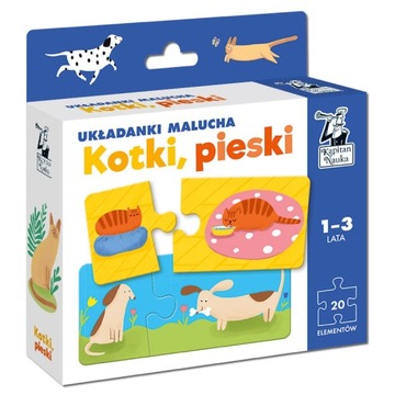Kapitan Nauka Układanki malucha KOTKI PIESKI 1-3 l