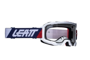 МОТОЦИКЛОВЫЕ ОЧКИ LEATT VELOCITY 4.5 БЕЛЫЕ/СИНИЕ ПРОЗРАЧНЫЕ
