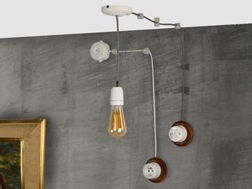 КРЮЧОК ДЛЯ КАБЕЛЯ ПЛАСТИКОВЫЙ РЕТРО LOFT ЧЕРНЫЙ 2UP02