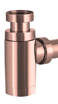 СИФОН ДЛЯ МОЙКИ ВАННОЙ, ЛАТУНЬ, УНИВЕРСАЛЬНЫЙ, МЕДЬ, РОЗОВОЕ ЗОЛОТО