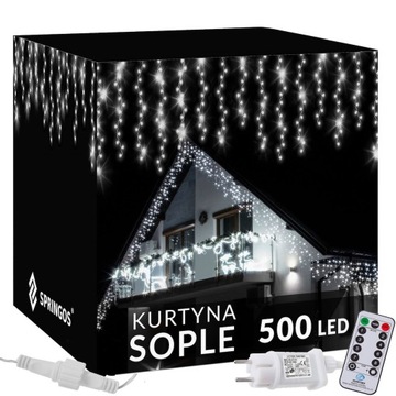 SOPLE 1000 LED LAMPKI ZEWNĘTRZNE 45m PILOT FLASH GIRLANDA ŚWIETLNA KURTYNA