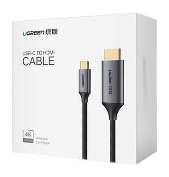 Ugreen kabel przewód HDMI - USB Typ C 4K 60 Hz 1,5 m czarno-szary (MM142 50