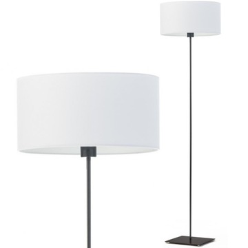 Lampa stojąca lampa podłogowa walec LED E27 biała do salonu
