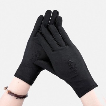 Lightweight Spring Stretchy Fingertip Touchscreen Gloves Sun Protection Tre