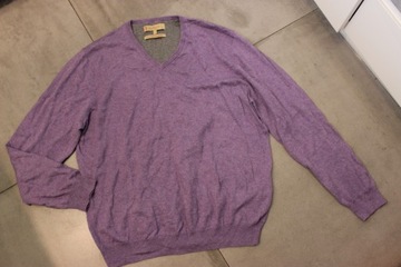 M&S sweterek kaszmirowy kaszmir bawełna XL