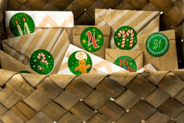 АДВЕНТ-КАЛЕНДАРЬ - СУМКИ + НАКЛЕЙКИ - НАБОР DIY XXL - EKO ALLBAG