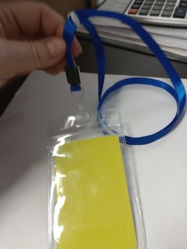 etui plastikowe na identyfikator PIONOWE dwustronne holder NA TARGI 6,5x11