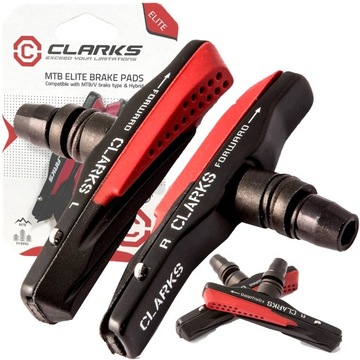Klocki Hamulcowe V-BRAKE Trekking MTB CLARKS CPS959 Dwuskładnikowe