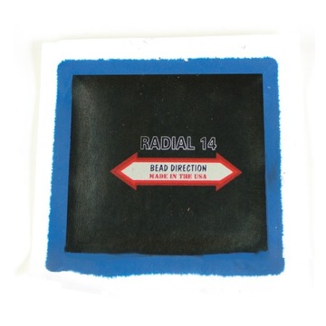 Łatka łata wkład naprawczy przebić radialny do opon gumy 87x100mm na zimno