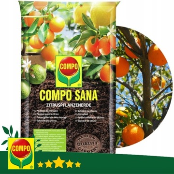 Ziemia do Cytrusów Pomarańczy Limonki Podłoże 10L COMPO z Nawozem + GRATIS