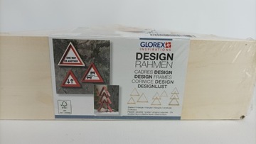 Дизайнерский деревянный каркас Полка настенная треугольная Glorex треугольник 3 шт.