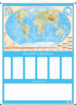 Plan lekcji - fizyczna mapa Świata
