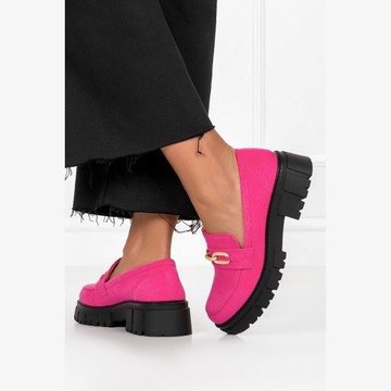 Moccasins Женская платформа обуви Золотой украшение 38