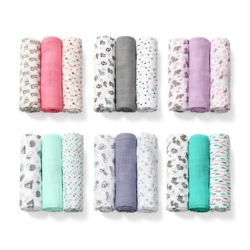 PIELUSZKI WIELORAZOWE BAMBUSOWE SZARE