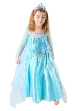 ЗАМОРОЖЕННОЕ ПЛАТЬЕ ЭЛЬЗА ЗАМОРОЖЕННОЕ 3-4Л E1 + НАБОР ИЗ 5 АКСЕССУАРОВ