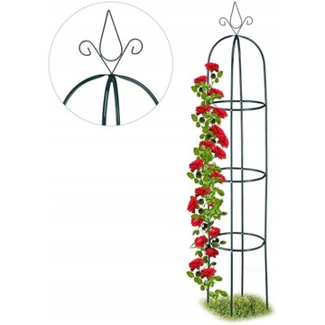 PERGOLA OGRODOWA KOLUMNOWA KOLUMNA SŁUP NA RÓŻE KWIATY pnące + KOTWY 190 cm