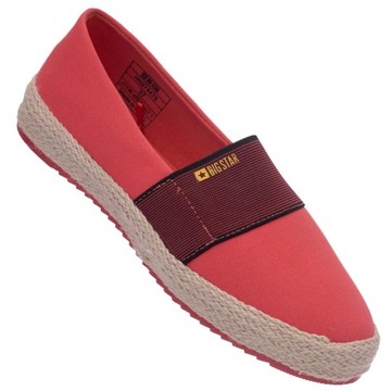 Espadryle Damskie BIG STAR Buty wsuwane różowe 39