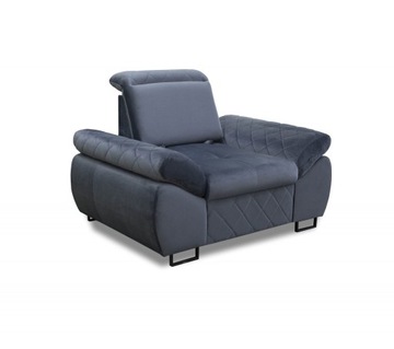 ELEGANCKI KOMPLET DO SALONU FOTEL+PUFA HOLLI