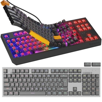 Klawiatura Mechaniczna GENESIS Thor 230 TKL RGB + Keycaps Lead 300