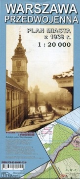Warszawa przedwojenna Plan miasta z 1939 r. Folia