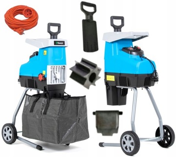 ROZDRABNIACZ FREZOWY ELEKTRYCZNY RĘBAK DO GAŁĘZI 2800W 44mm MAX + WOREK + P