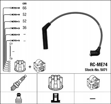 KOMPLET PŘÍVODŮ ZAPALOVACÍ COLT LANCER 1.3