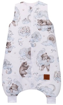 Infantilo śpiworek do spania z nogawkami OCIEPLANY 18-36 Blue Animals