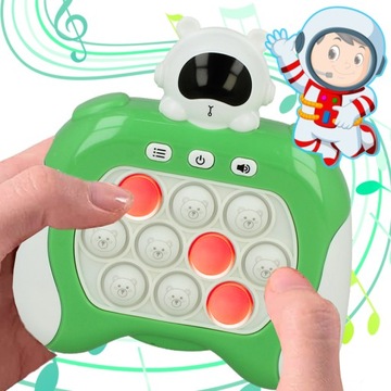 GRA ZRĘCZNOŚCIOWA POP IT POPIT ELEKTRYCZNA ANTYSTRESOWA LED DŹWIĘKI KOSMOS
